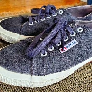Superga women's sneakers felt material 39.5